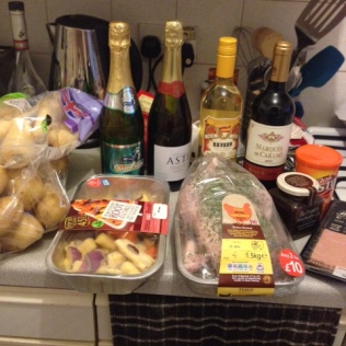 Ingredients for a roast dinner and a starter